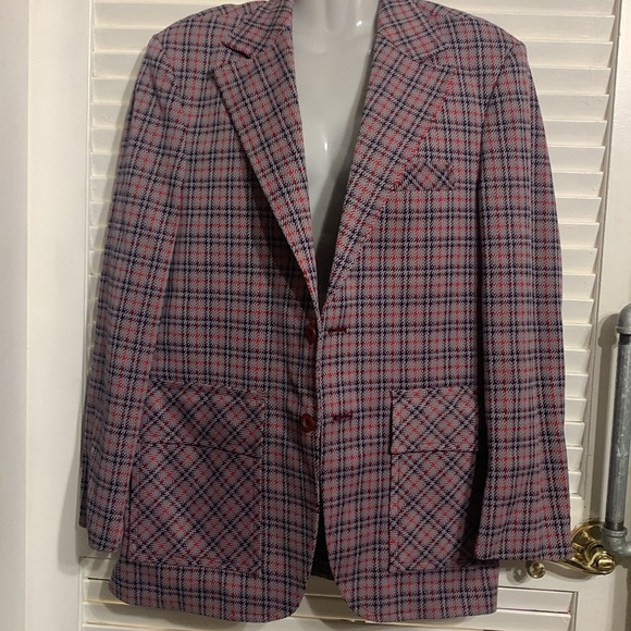 Vintage COLLEGE PARK sports jacket red and blue Med - Picture 2 of 8